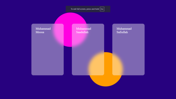 profile cards UI