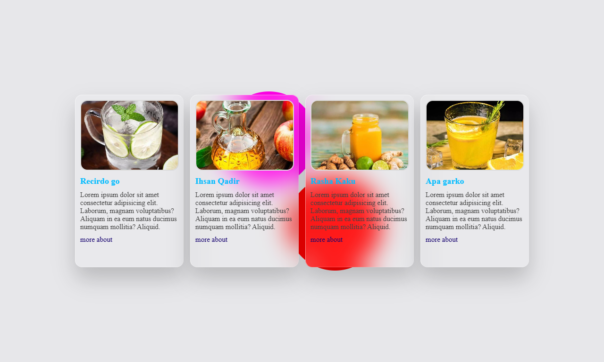 Cards UI template