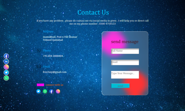 Modern Contact Us Page UI Design