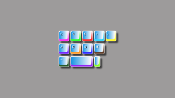 Animated Glass Keyboard Buttons UI with Hover Effects
